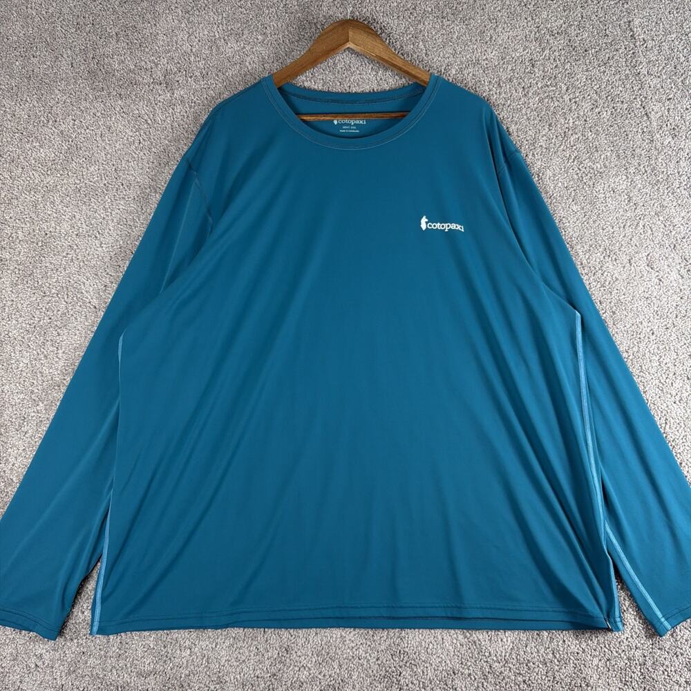 Cotopaxi Shirt Mens 3XL Teal Green Blue Long Sleeve Fino Tech Tee Fishing Hiking